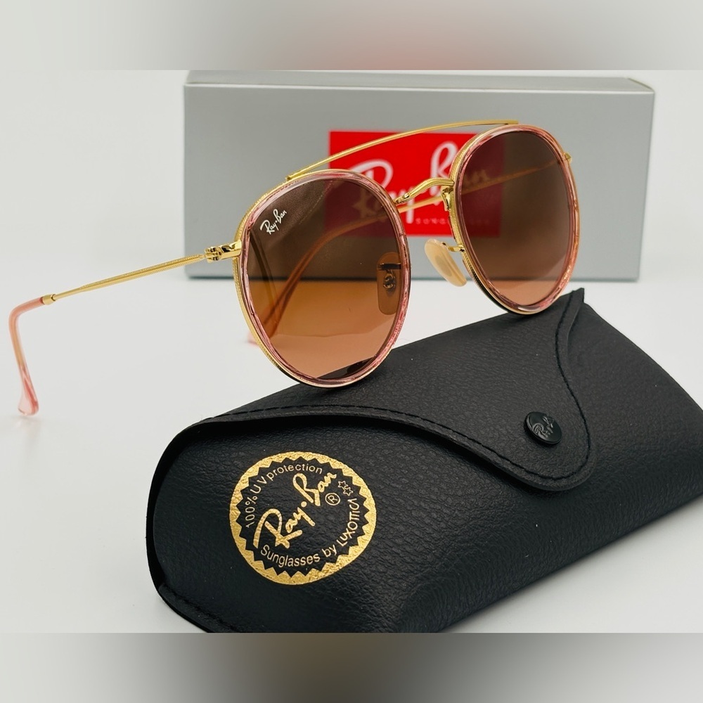 Ray-Ban Rb3648 Marshal 9070/51 Gold Gradient Brown 51mm Double Bridge - Picture 4 of 15
